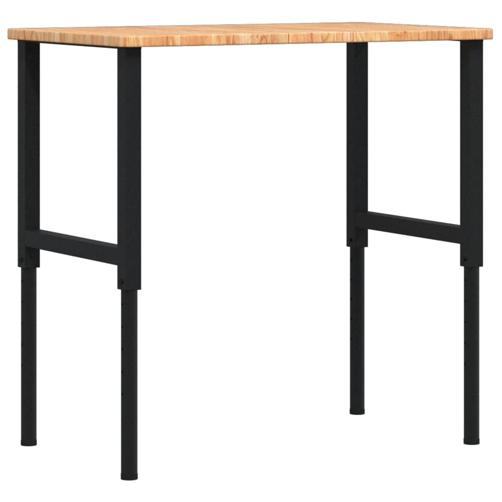 Vidaxl werkbank rechthoek 100x60x(71,5-98) cm eikenhout lichtbruin