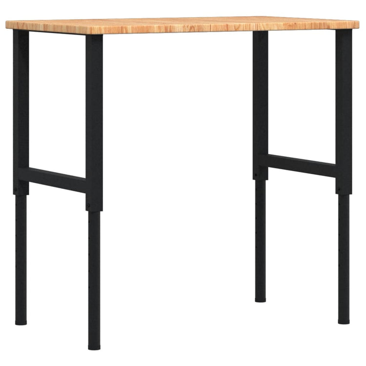 Vidaxl werkbank rechthoek 100x60x(71,5-98) cm eikenhout lichtbruin