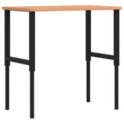 Vidaxl werkbank rechthoekig 100x60x(71,5-98) cm massief beukenhout - afbeelding 2