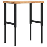 Vidaxl werkbank rechthoekig 80x60x(73-99,5) cm massief acaciahout - afbeelding 2