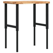 Vidaxl werkbank rechthoekig 80x60x(73-99,5) cm massief acaciahout - afbeelding 2