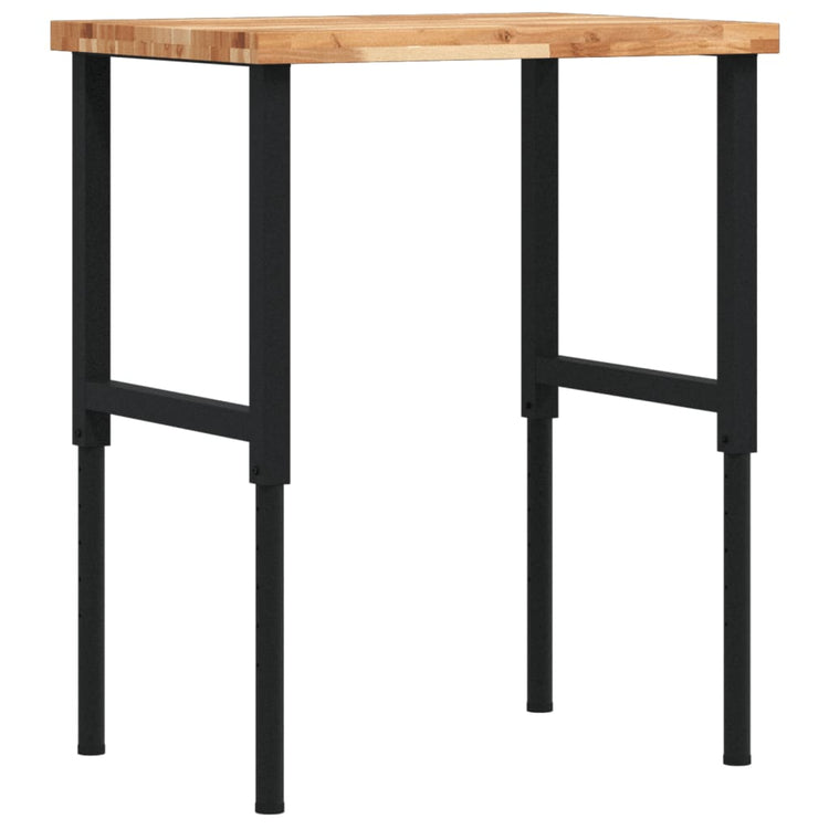 Vidaxl werkbank rechthoekig 80x60x(73-99,5) cm massief acaciahout