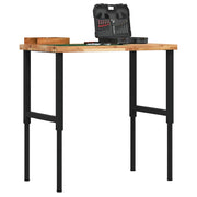 Vidaxl werkbank rechthoekig 100x60x(73-99,5) cm massief acaciahout - afbeelding 1
