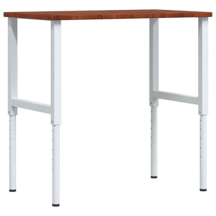 Vidaxl werkbank rechthoek 100x60x(71,5-98) cm eikenhout donkerbruin