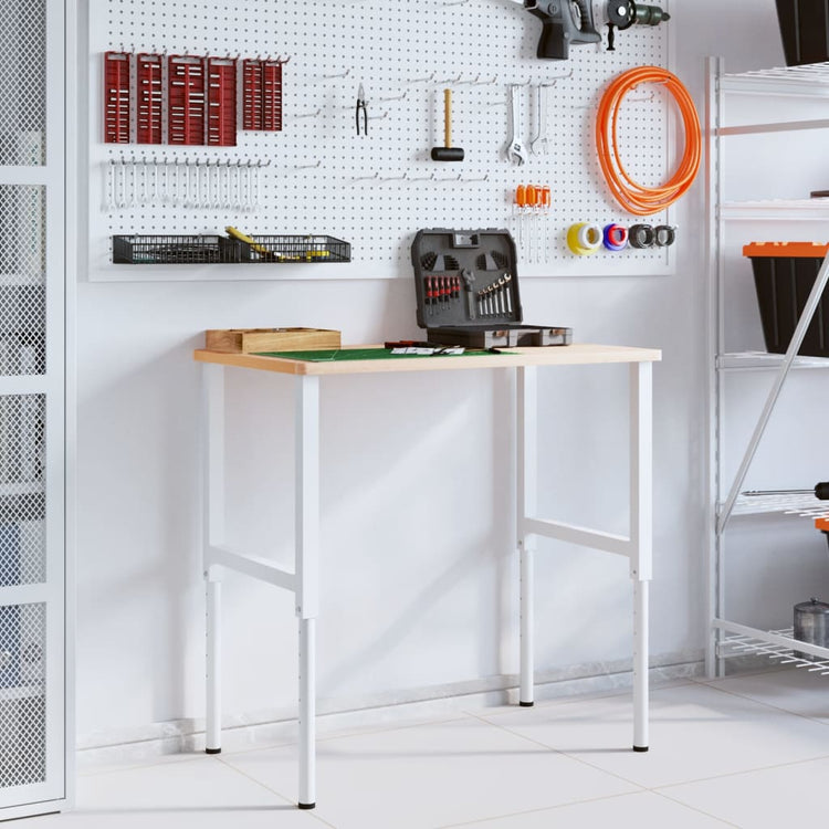 Vidaxl werkbank rechthoekig 100x60x(71,5-98) cm massief beukenhout
