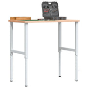 Vidaxl werkbank rechthoekig 100x60x(71,5-98) cm massief beukenhout - afbeelding 1