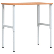 Vidaxl werkbank rechthoekig 100x60x(71,5-98) cm massief beukenhout - afbeelding 2