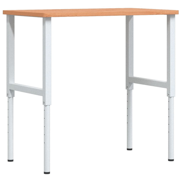 Vidaxl werkbank rechthoekig 100x60x(71,5-98) cm massief beukenhout