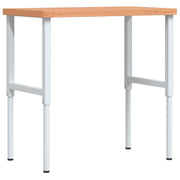 Vidaxl werkbank rechthoekig 100x60x(73-99,5) cm massief beukenhout - afbeelding 2