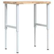 Vidaxl werkbank rechthoekig 80x60x(73-99,5) cm massief acaciahout - afbeelding 2