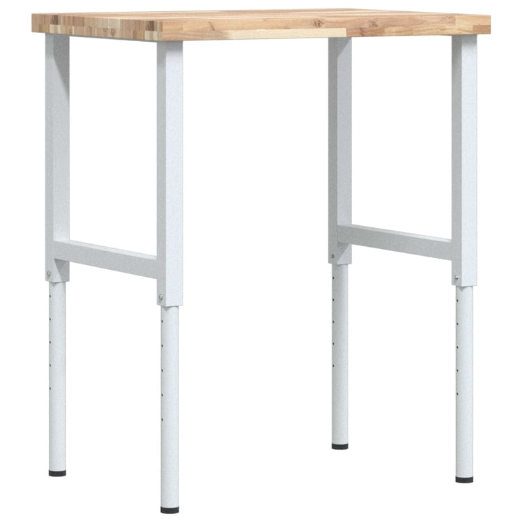 Vidaxl werkbank rechthoekig 80x60x(73-99,5) cm massief acaciahout