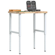 Vidaxl werkbank rechthoekig 80x60x(73-99,5) cm massief acaciahout - afbeelding 1