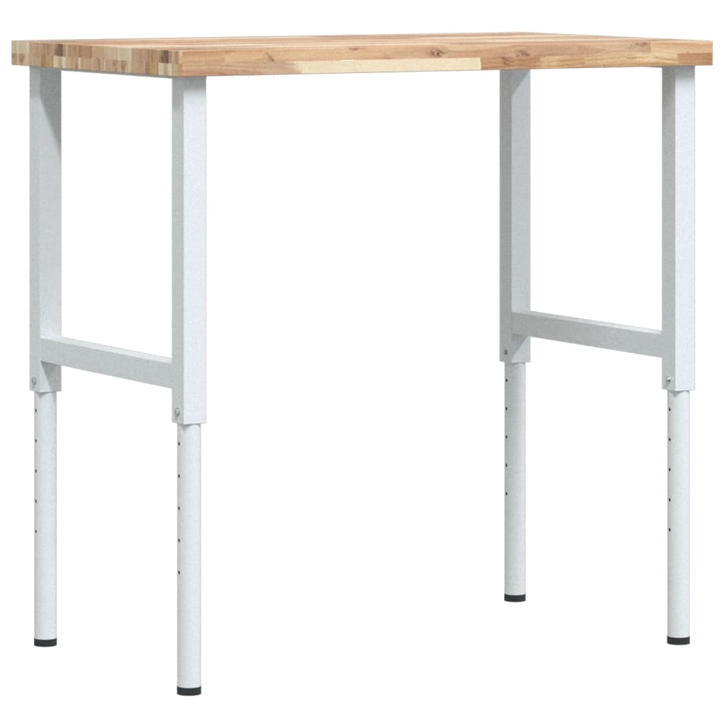 Vidaxl werkbank rechthoekig 100x60x(73-99,5) cm massief acaciahout