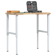 Vidaxl werkbank rechthoekig 100x60x(73-99,5) cm massief acaciahout - afbeelding 1