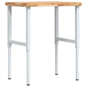Vidaxl werkbank rechthoekig 80x60x(73-99,5) cm massief acaciahout - afbeelding 2