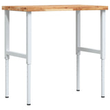 Vidaxl werkbank rechthoekig 100x60x(73-99,5) cm massief acaciahout - afbeelding 2