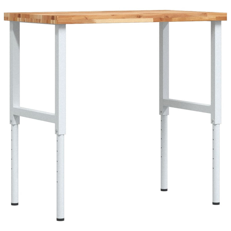 Vidaxl werkbank rechthoekig 100x60x(73-99,5) cm massief acaciahout