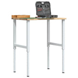 Vidaxl werkbank 80x60x(71,5-98) cm massief eikenhout - afbeelding 1