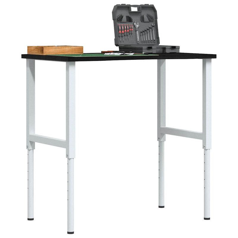 Vidaxl werkbank 100x60x(71,5-98) cm eikenhout donkerbruin