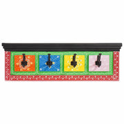 Vidaxl kapstok zwart 80 x 25 x 2 cm massief mango hout - afbeelding 1