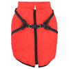 Vidaxl hondenjas met harnas waterdicht reflecterend rood l52
