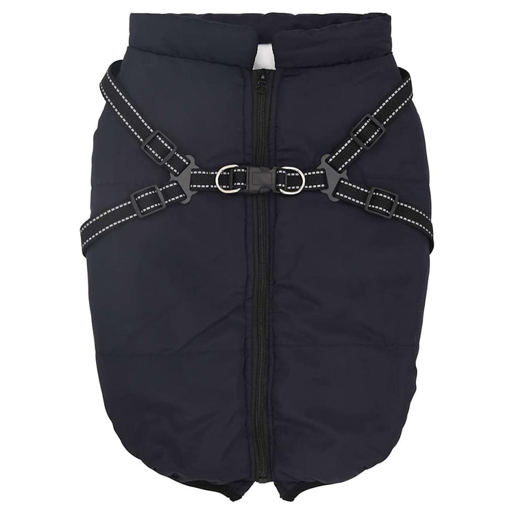 Vidaxl hondenjas met harnas waterdicht reflecterend marineblauw l44