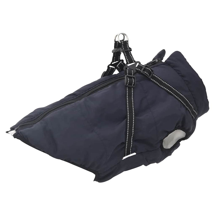Vidaxl hondenjas met harnas waterdicht reflecterend marineblauw l48