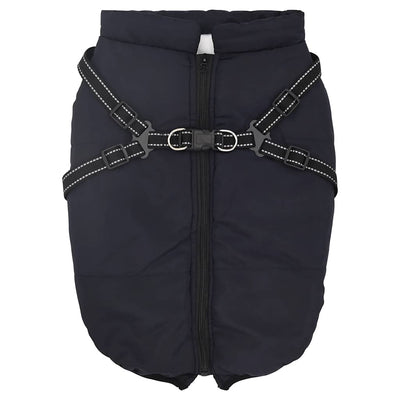 Vidaxl hondenjas met harnas waterdicht reflecterend marineblauw l52