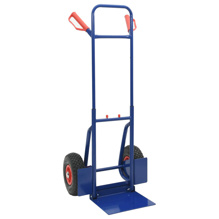 Vidaxl uittrekbare handkar blauw en rood 49,5 x 53 x 114 cm staal