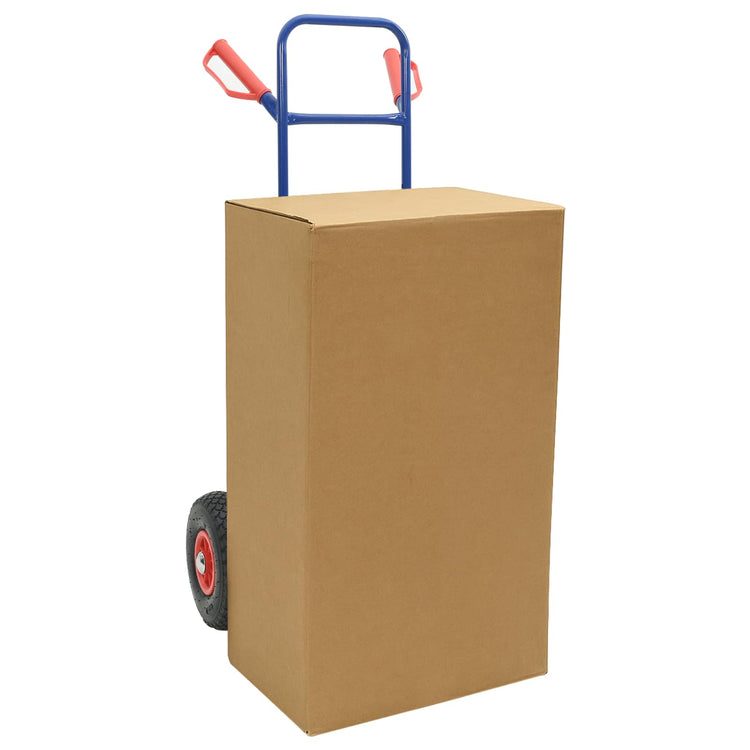 Vidaxl uittrekbare handkar blauw en rood 49,5 x 53 x 114 cm staal