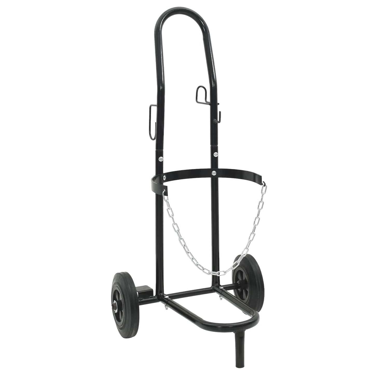Vidaxl handtrolley zwart en rood 49 x 49 x 101 cm staal