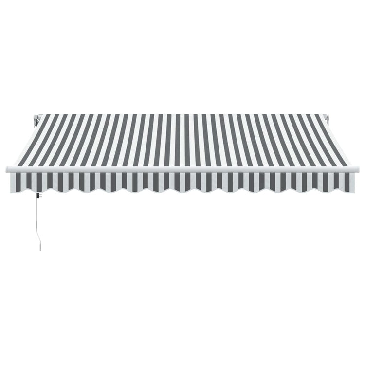 Vidaxl luifel automatisch uittrekbaar 350x250 cm antracietkleur en wit