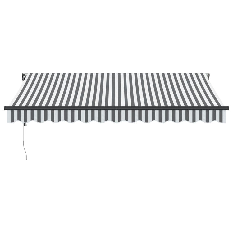 Vidaxl luifel automatisch uittrekbaar 350x250 cm antracietkleur en wit