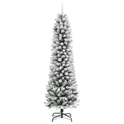 Vidaxl kunstkerstboom met sneeuw smal 120 cm pvc en pe