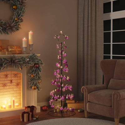 Vidaxl kerstballen 100 st ø3 4 6 cm lila