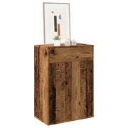 Vidaxl schoenenkast 60x35x84 cm bewerkt hout oud houtkleurig - afbeelding 1