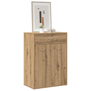 Vidaxl schoenenkast 60x35x84 cm bewerkt hout artisanaal eikenkleur - afbeelding 3