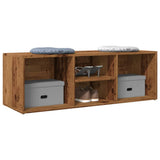 Vidaxl schoenenopbergbank 102x35x35 cm bewerkt hout oud houtkleurig - afbeelding 1