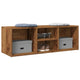 Vidaxl schoenenopbergbank 102x35x35 cm bewerkt hout oud houtkleurig