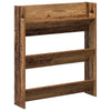 Vidaxl wandschoenenkast 80x18x90 cm bewerkt hout oud houtkleurig