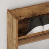 Vidaxl wandschoenenkast 80x18x90 cm bewerkt hout oud houtkleurig