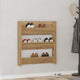 Vidaxl wandschoenenkast 80x18x90 cm bewerkt hout artisanaal eikenkleur