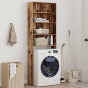 Vidaxl wasmachinekast 64x24x190 cm oud houtkleurig - afbeelding 3