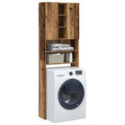 Vidaxl wasmachinekast 64x25,5x190 cm oud houtkleurig - afbeelding 1