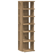 Vidaxl schoenenkast 28x27x102 cm bewerkt hout artisanaal eikenkleurig - afbeelding 2