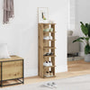 Vidaxl schoenenkast 28x27x102 cm bewerkt hout artisanaal eikenkleurig