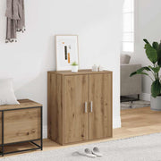 Vidaxl schoenenkast 60x35x70 cm bewerkt hout artisanaal eikenkleur - afbeelding 3