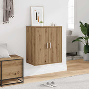 Vidaxl schoenenkast 60x35x70 cm bewerkt hout artisanaal eikenkleur - afbeelding 1