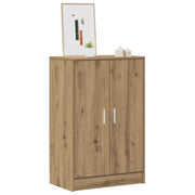 Vidaxl schoenenkast 60x35x92 cm bewerkt hout artisanaal eikenkleur - afbeelding 3