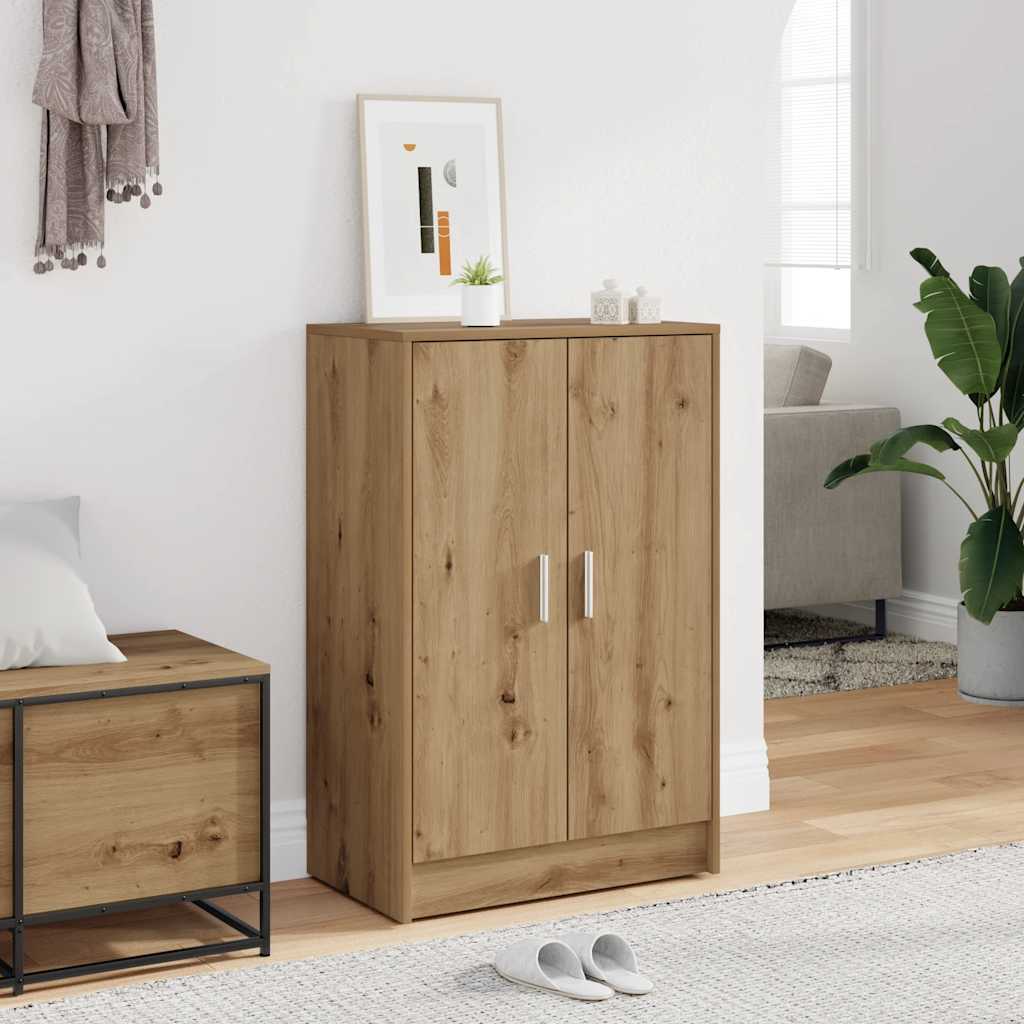 Vidaxl schoenenkast 60x35x92 cm bewerkt hout artisanaal eikenkleur